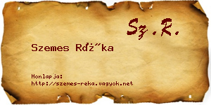 Szemes Réka névjegykártya